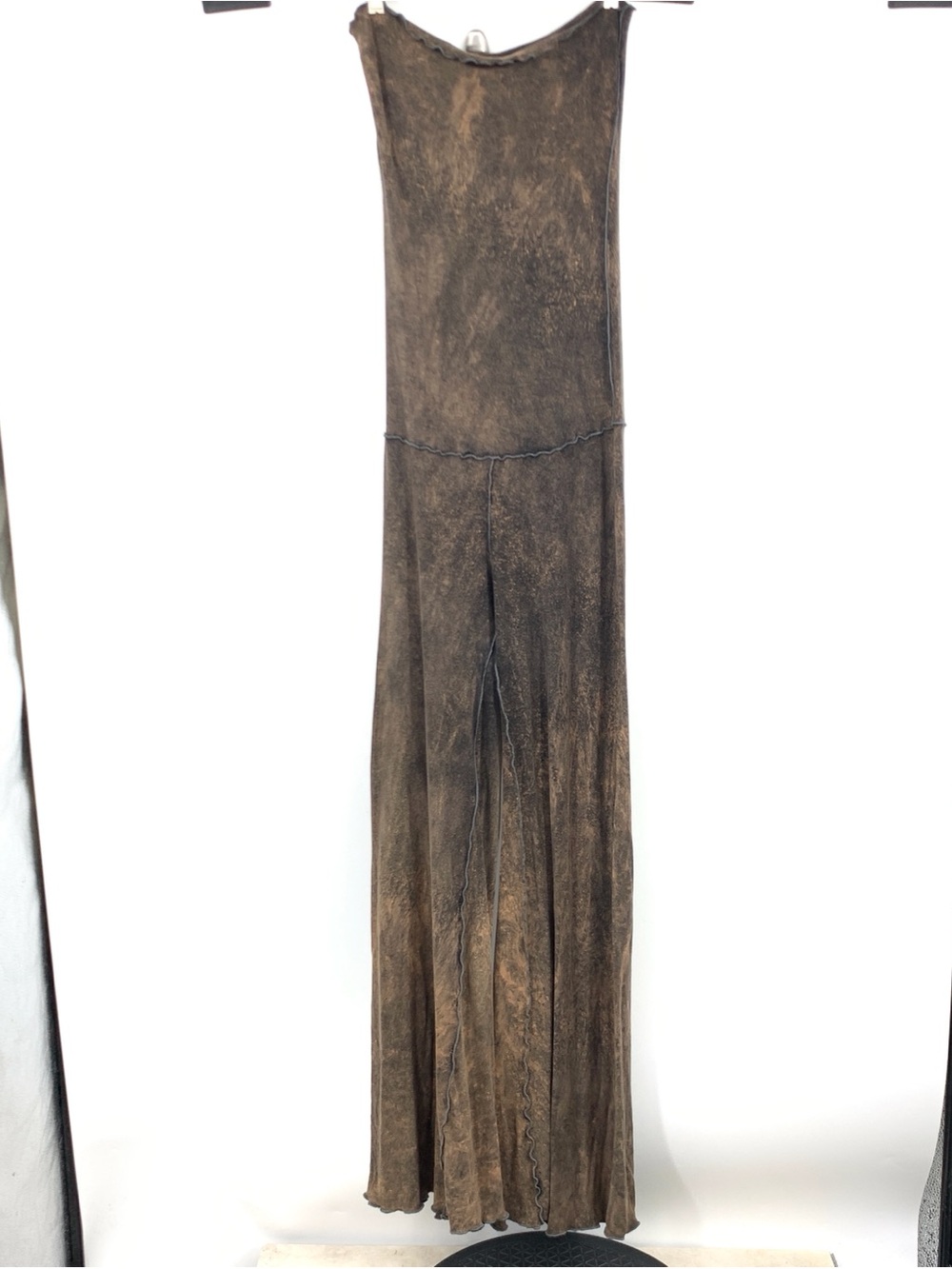 Angelrox Swirlsuit Jumpsuit Women Medium Large Sun Washed Brown Wide leg Pants
